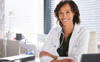 Smiling female doctor